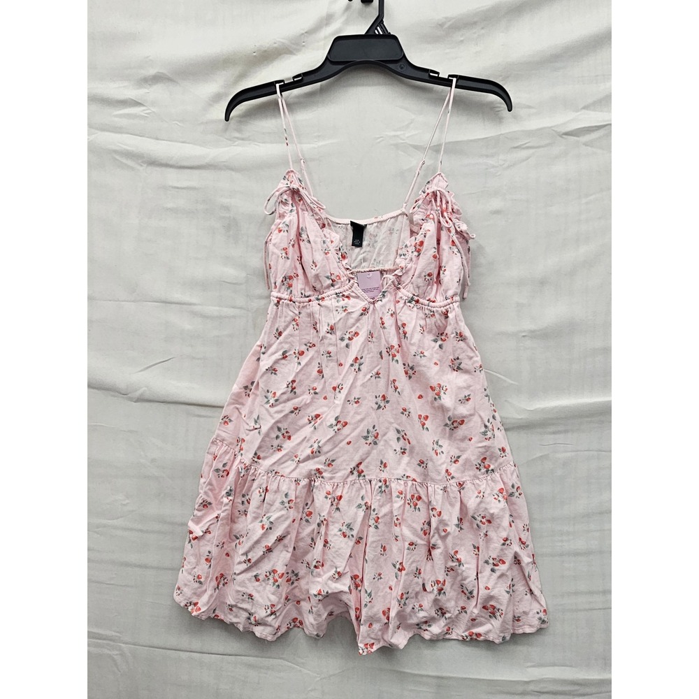 Wild Fable Womens Floral Mini Dress Pink Linen Blend Casual Size XXS